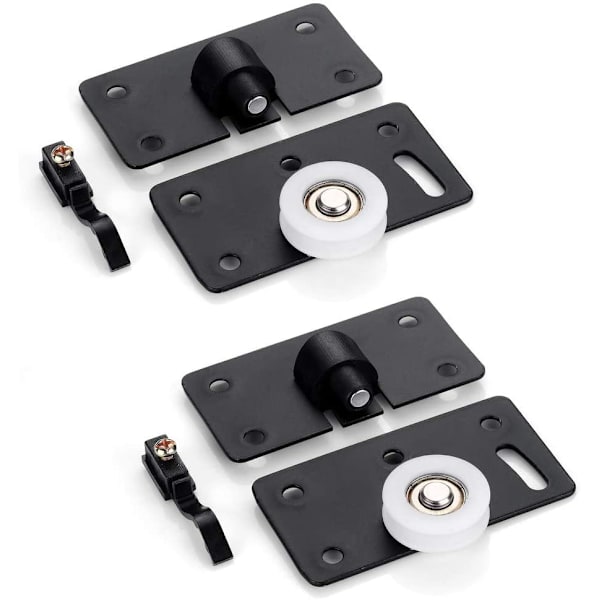 2 sæt skydedørsruller Mute Nylonhjul Gear Track Kits til