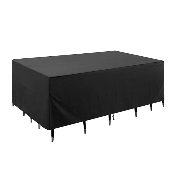 (90*90*90 cm svart) Terrassebord og stoltrekk, utemøbler