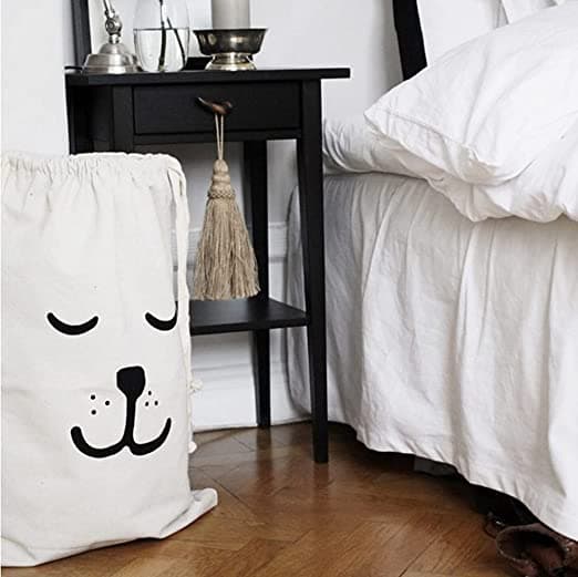 Pyykkipussi 2 kpl Suuri 46*62cm Kangaskassi Kiristysnarulla, Stora