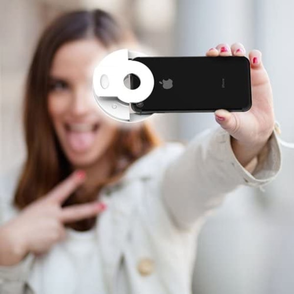 Clip on Selfie Ring Light [Genopladeligt batteri] med 36 LED for
