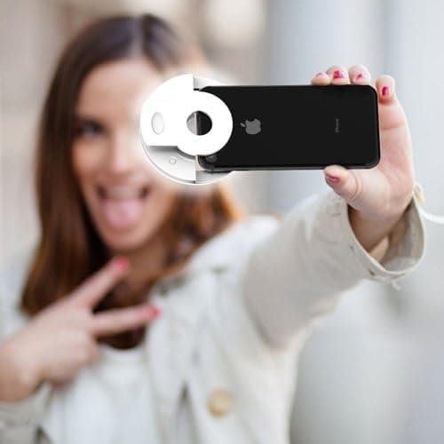 Clip-on Selfie Ring Light [Uppladdningsbart batteri] med 36 LED för