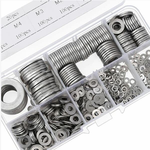 Rostfria brickor med förvaringslåda (580-pack) - Assortme