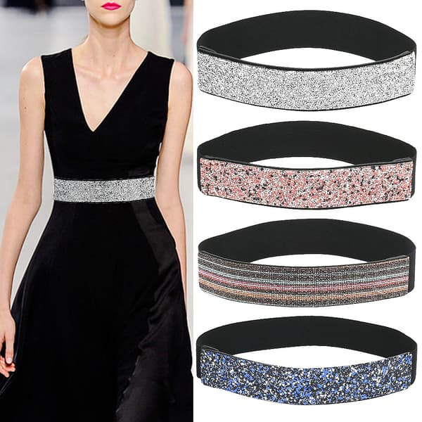 2 stk. Rhinestones besat med diamanter fuld diamant elasti