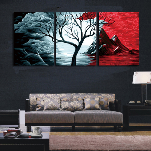 Living room decorative painting - 30*40*3 - Ice fire tree, Hotel