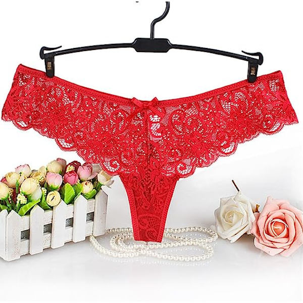 Naisten seksikkäät pitsiset alushousut G-string ja Tanga 5 pakkausta