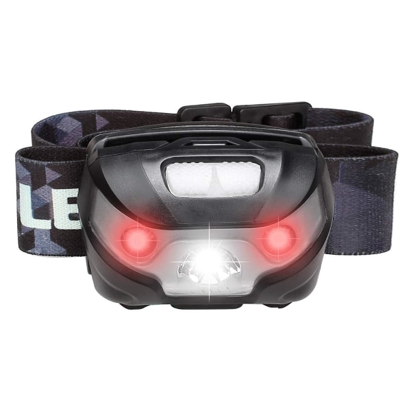 (Black) USB Rechargeable Headlamp, Strong Light, Waterproof, for