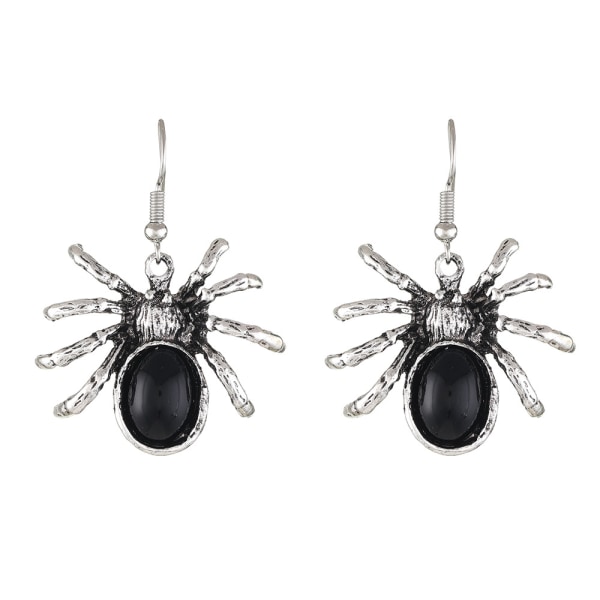 2 par sorte edderkopp-øreringer til Halloween motepersonlighet f488 | Fyndiq