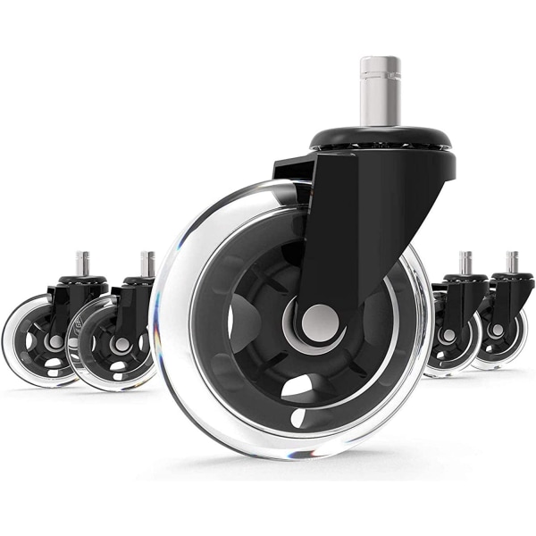 1 x Kontorstol Hjul | Udskiftning af gummistolehjul