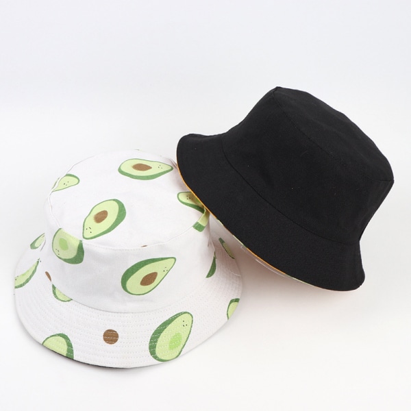 White ,Fruit print unisex cap