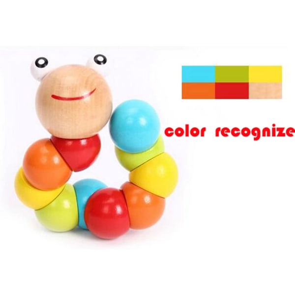 Trælegetøj til børn Småbørn Count Perleblokke Farve Wiggly