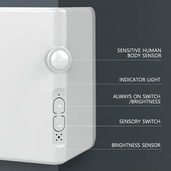 LED-nattlys, USB-oppladbar vegglampe, sensor nattlys