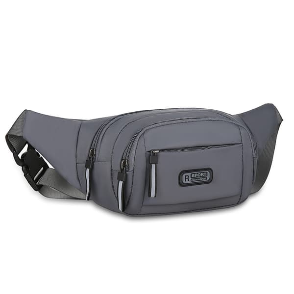 Fanny Pack med Justerbar Skulderstropp for Menn og Kvinner (Grå)
