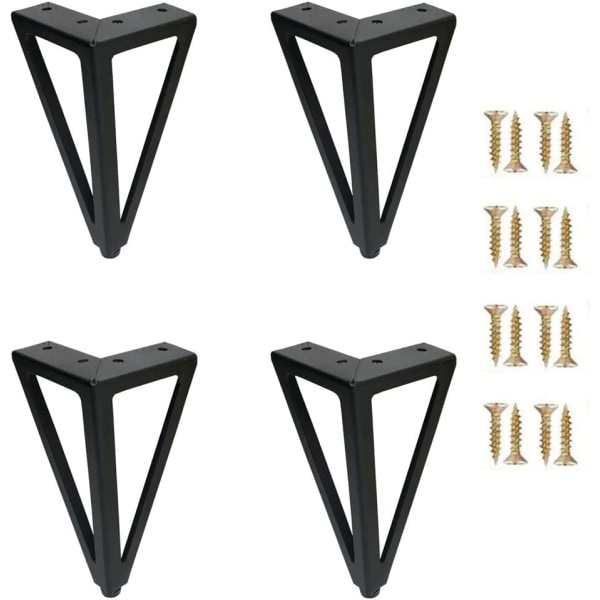 4 Pcs Metal Triangle Sofa Legs, Metal Triangular Cabinet Legs, Tr