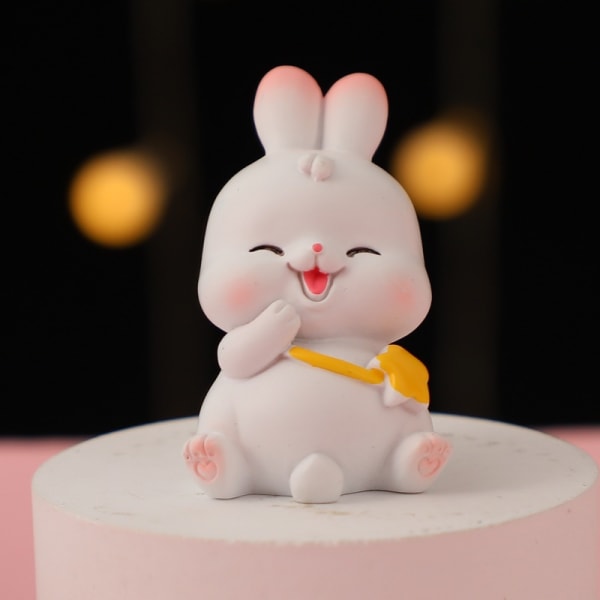 4 Söt Honey Kiss Bunny mini hartsdocka dekoration Creative