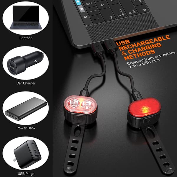 Cykellampset, kraftfullt LED-cykellampset, cykellampa IPX5 Wat