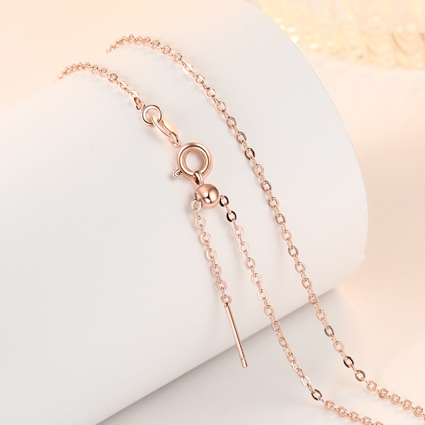 Vitguldskedja [0,8 mm tjock 45 cm lång-Halsband - Koppar