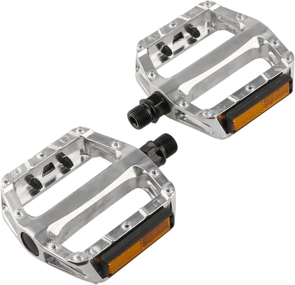 1 par aluminiumlegeringscykelpedaler med reflektor