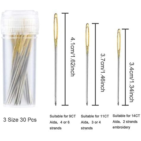 Broderi Krydssting Sæt med Instruktioner, 5 Broderi Hoops