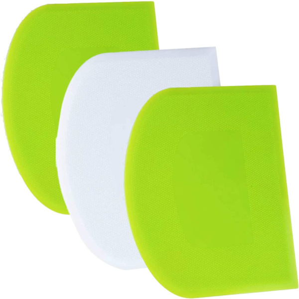 Bakbänksdegsplast - 3 st 12x9,3 cm/4,72x3,7 tum Degskrapa Plast Bakverksskärare Båge
