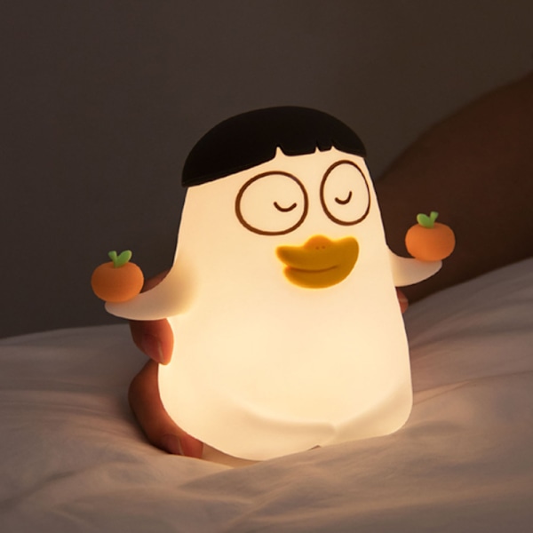 (Hat) Pat Duck Silikonenatlys Soveværelse Sengekants Sød Ornament