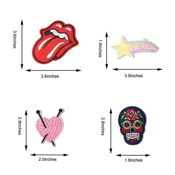 Patch 32PCS Assorterede Styles Broderede Sy På/Stryg På Patches A