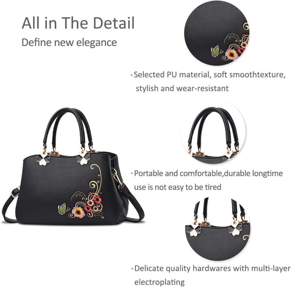 Retro Top-Handle Håndtasker Dame Crossbody Taske Kvinder Mode C
