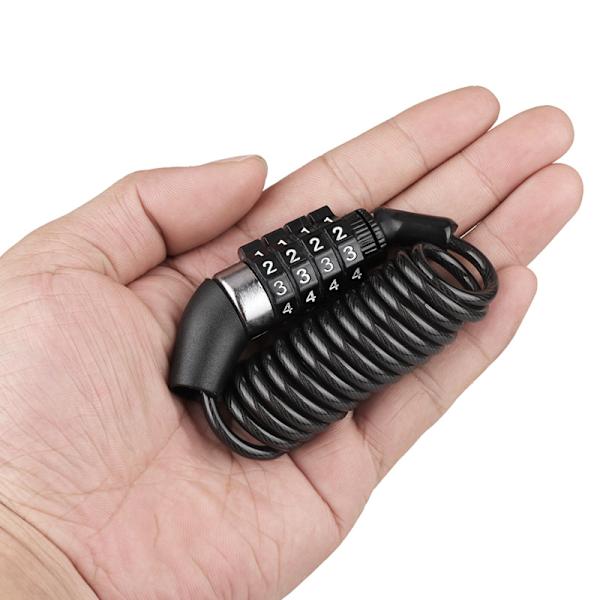 Scooter kabel lås, Mini 4-cifret nulstillelig kombinationssikkerhed