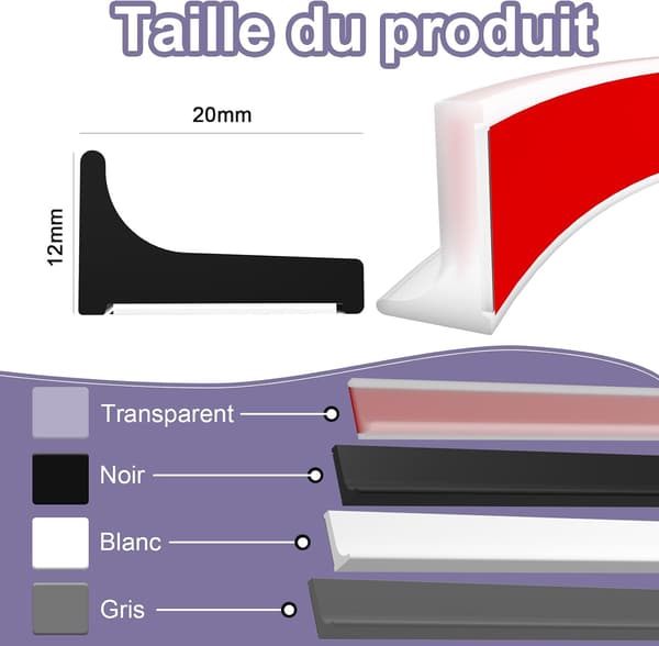 Silikon vanndam - For dusjdørforsegling (Transparent, 1,5M)