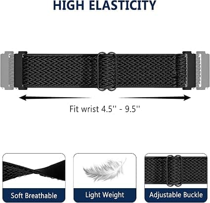 3 stropper, passer til 38/40/41mm urkasser, passer til klokker og smartklokker, nylon erstatning