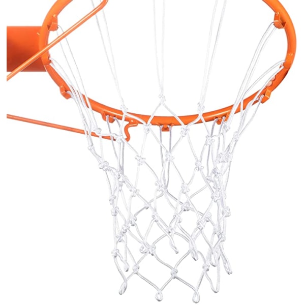 2-delt basketball net hjemmesportsudstyr - hvid nylon til I