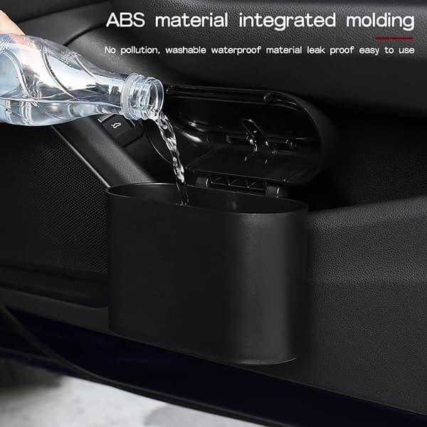 Multifunktionell bil-sopkorg med lock Car Trash Can Mini Trash C