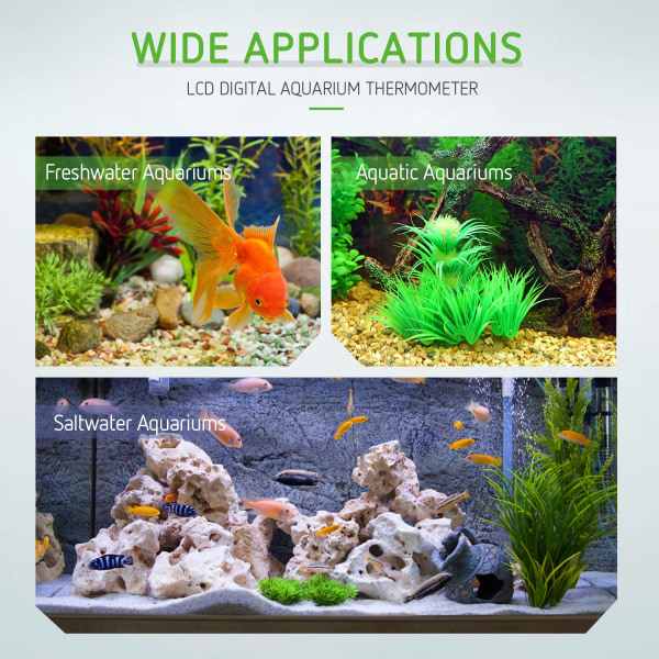 2 pakkauksen LCD digitaalinen akvaariolämpömittari Fish Tank Water Terrariu