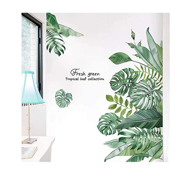 Tropical Plant Wall Stickers Dekorative Selvklebende Vanntett