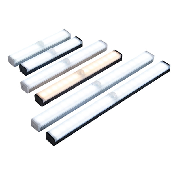 1 LED-lampa med rörelsesensor, USB-laddningsbar, 3000K, varm vit