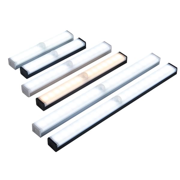 1 LED-lampe med bevægelsessensor, USB-genopladelig, 3000K, varm hvid