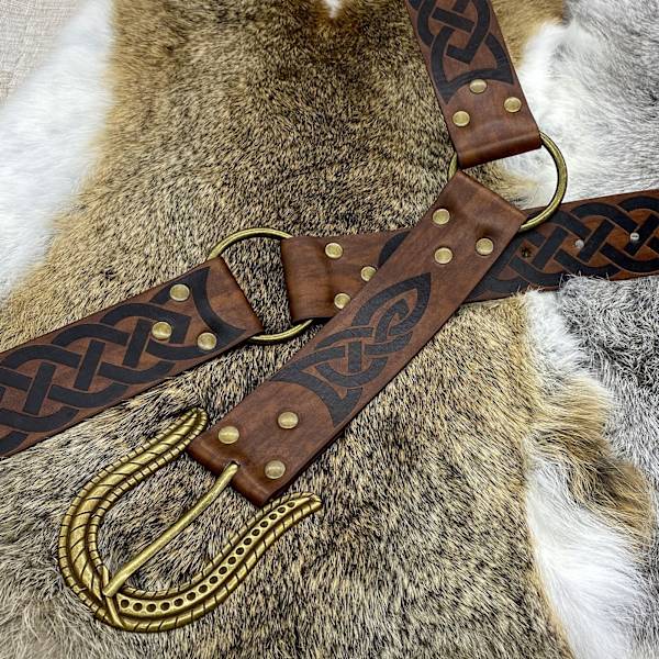 Vikinge Keltisk Stribet Bælte Middelalderlig Vintage Ridder Bælte cosplay st