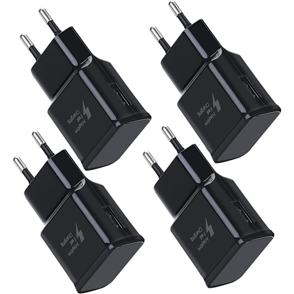4-pak 5V-2A USB-strømadapter-stikadapter Universal hurtigoplader