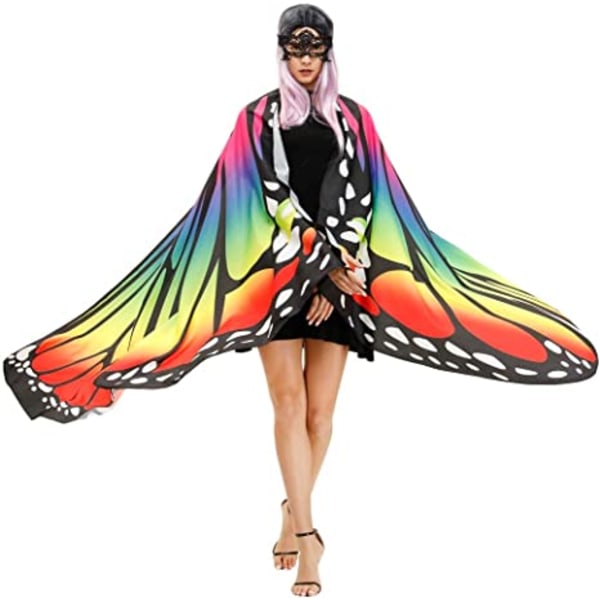 Butterfly Wings Kostym Vuxen Halloween Butterfly Cape