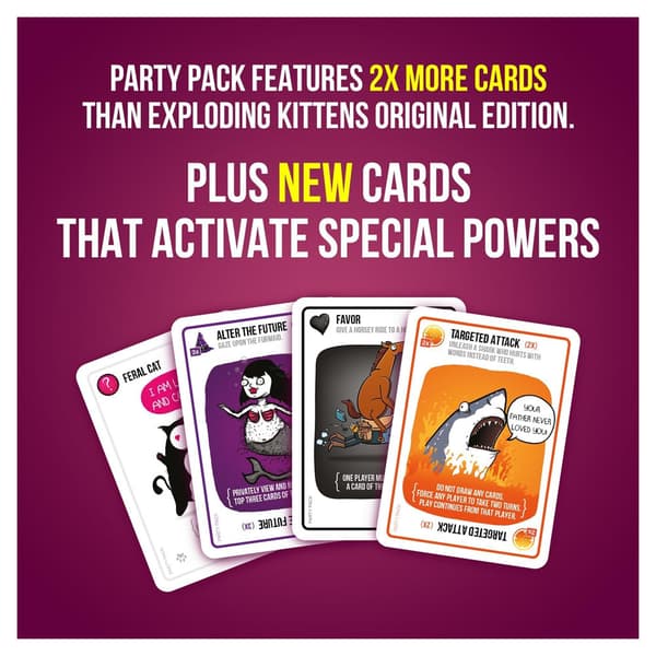 Exploding Kittens Party Pack fra Exploding Kittens - Kortspill for voksne, tenåringer og barn - Morsomme familiespill - En russisk Ro