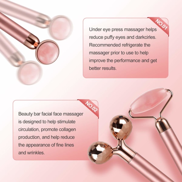 3-IN-1 Elektrisk Jade Roller 3D Roller Facial Roller & Face Massa