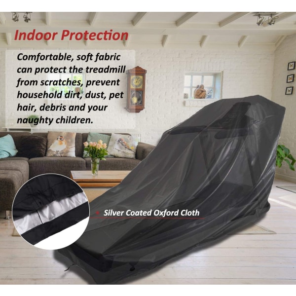(Sort 160*95*110cm) Løbebåndsdæksel, Foldbart Løbebåndsdæksel, Du