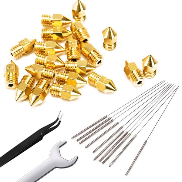 3D-skriverdyser Ekstruderdyse for MK8 + Rustfritt stål nr