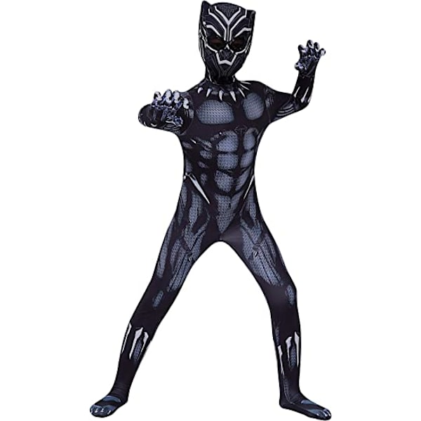 Svart Panther tights hjälte cosplay barnkläder vuxen kostym