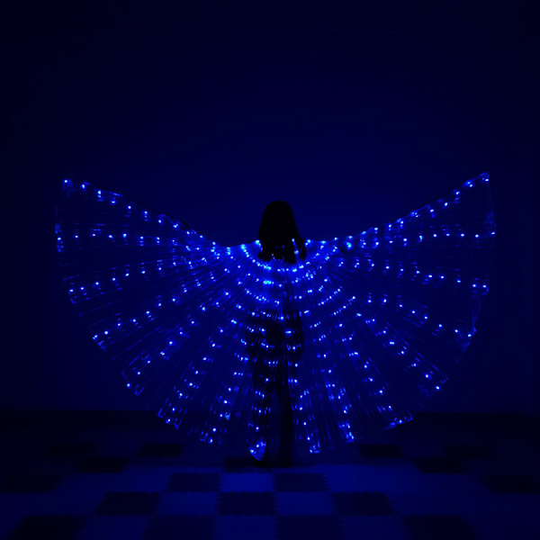 Bauchdans Golden Wing Rainbow Färgglada LED Luminous Wing D