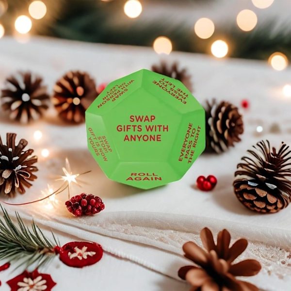 Jultomte-bytes-tärningar, 12 Olika Sidor, Julgruppspel (3 * 3 * 3 tum)