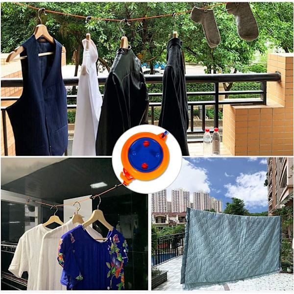 Retractable Clothesline, 2 kappaletta Travel Camping Drying Lines 8M