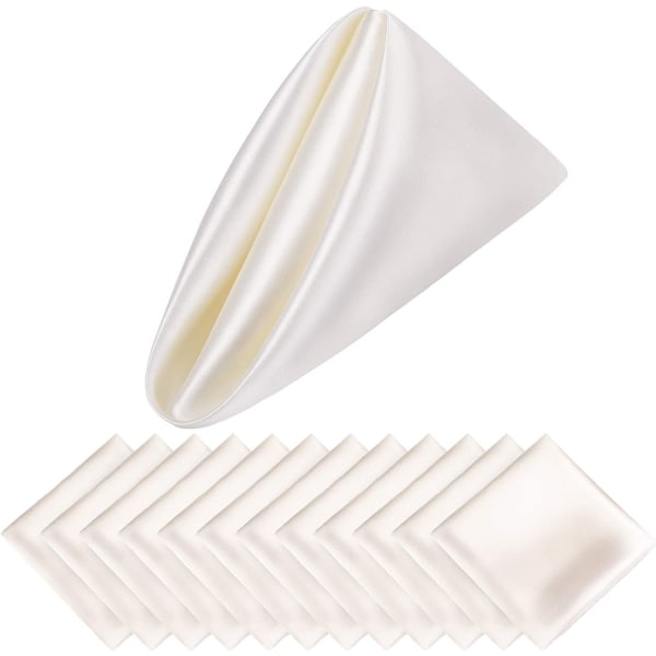 12 stk. Satin Servietter Firkant 15,7*15,7 Tommer Servietter