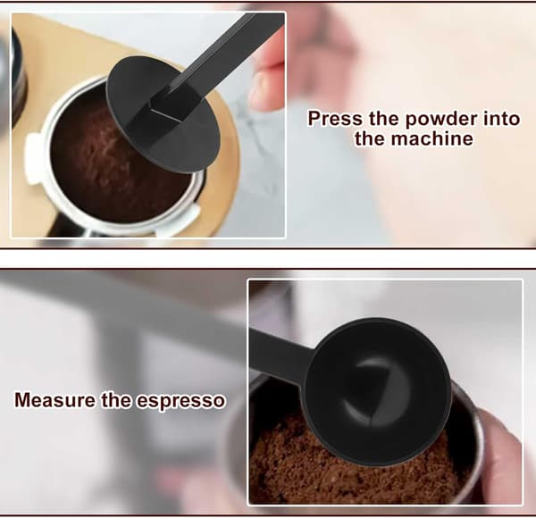Kahvimittalusikka (10 g), muovinen espressokahvimittalusikka