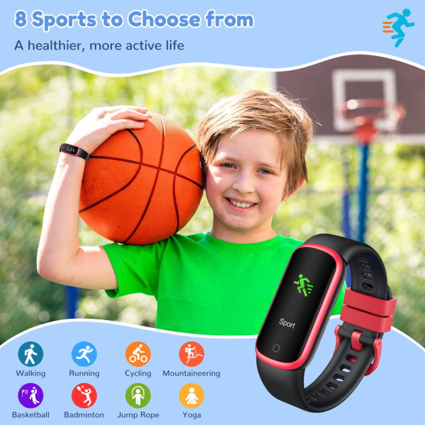 Child Connected Watch: Sport Connected Watch Inneholder Heart Pedo