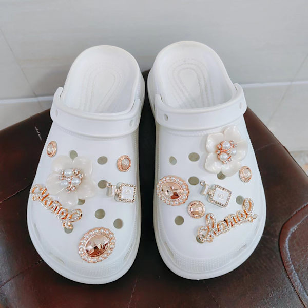(ekskl. sko) 12 stk. krystal diamant sko Clog sandal